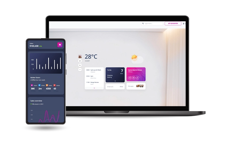 软 UI 仪表板 - 由 AppSeed 生成的全栈启动器。