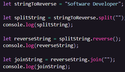 拆分()。反向()。连接()。