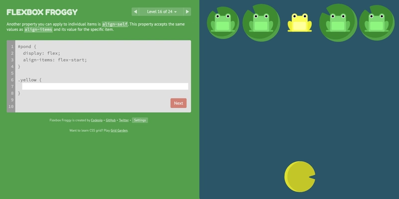 Flexbox 青蛙 CSS 游戏