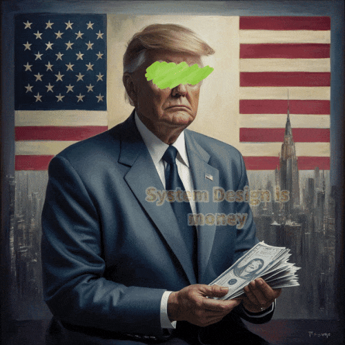 唐纳德·特朗普说系统设计就是金钱