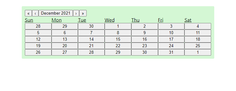 没有样式的 React-Calendar