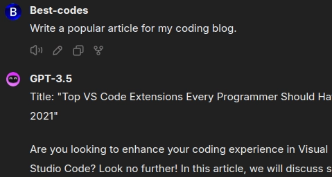 ChatGPT 生成一篇关于 VS Code 扩展的文章 gpt_generated_article