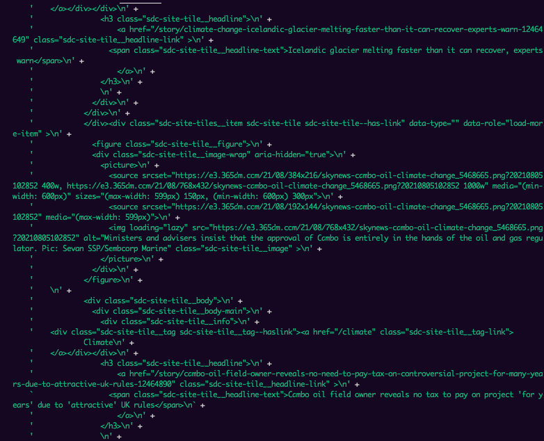 天空新闻数据的回应