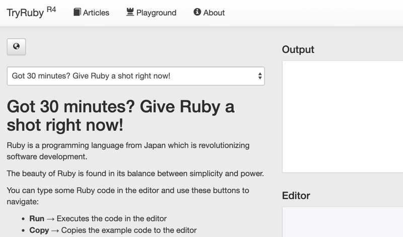 尝试 Ruby
