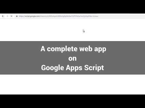使用 Google Apps Script 开发单页应用程序
