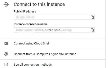 Google Cloud Web界面