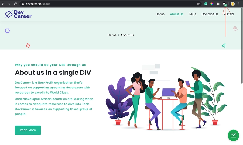 关于 devcareer.io 的页面