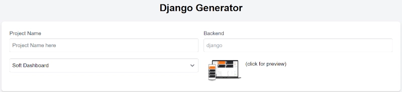Django 应用生成器 - 选择设计