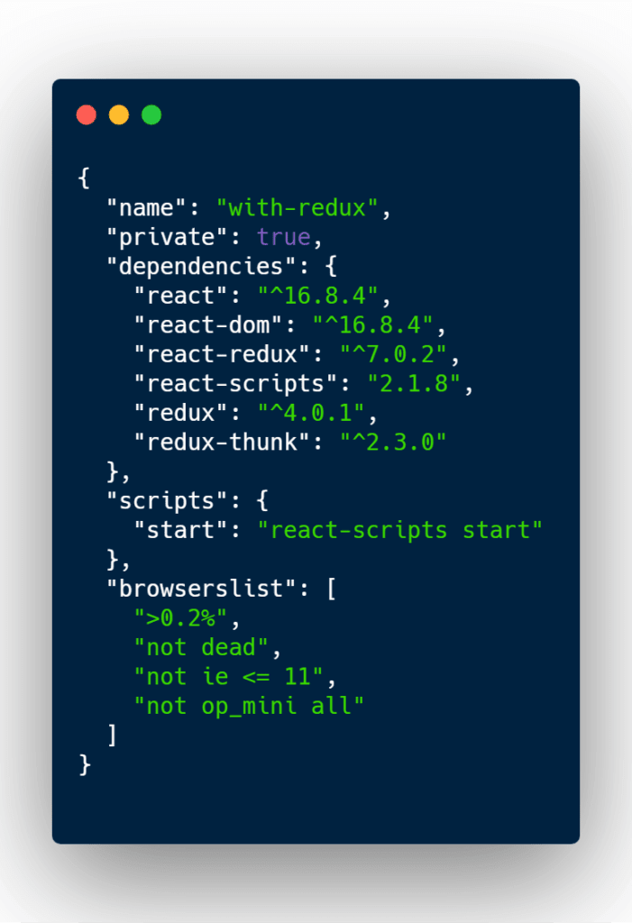 React Redux 包 json 文件
