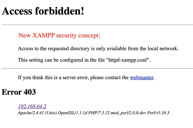 XAMPP 访问被禁止 错误 403
