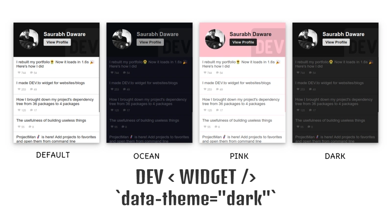 DEV.to 小部件主题预览