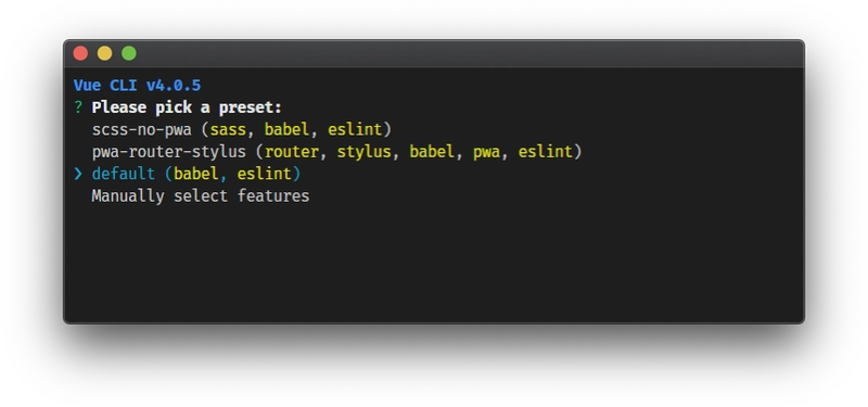 Vue CLI 新建项目