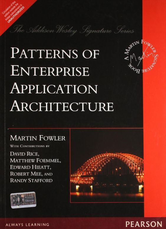 Martin Fowler 撰写的企业应用程序架构模式