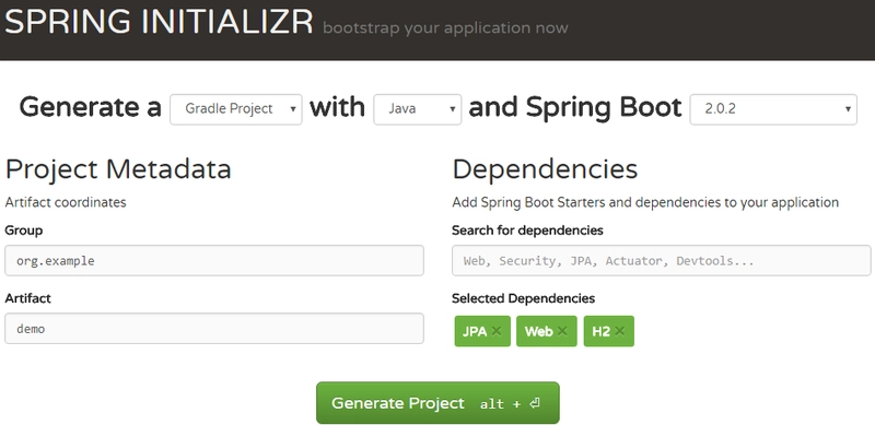 Spring Initializr 设置