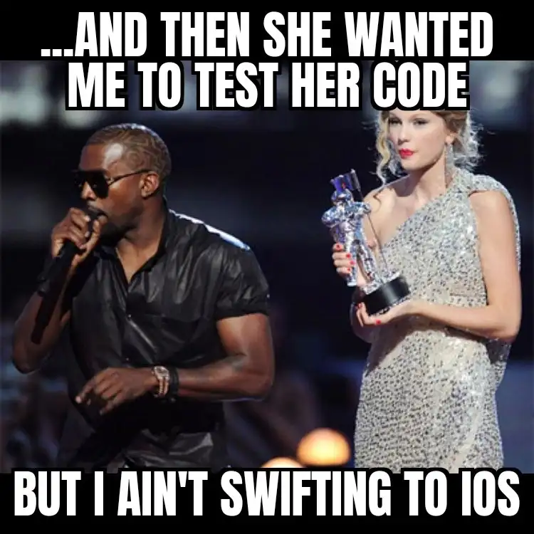 Kanye West 和 Taylor Swift 的开发者表情包