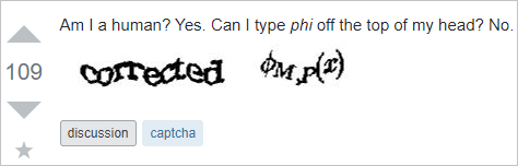 我是人类吗？是的。我能凭空打出phi吗？不行。硬验证码图片