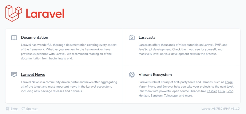 Laravel 欢迎页面