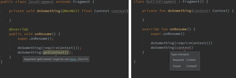getContext 与 requireContext