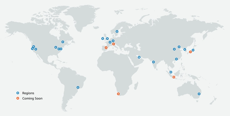 AWS 全球地图