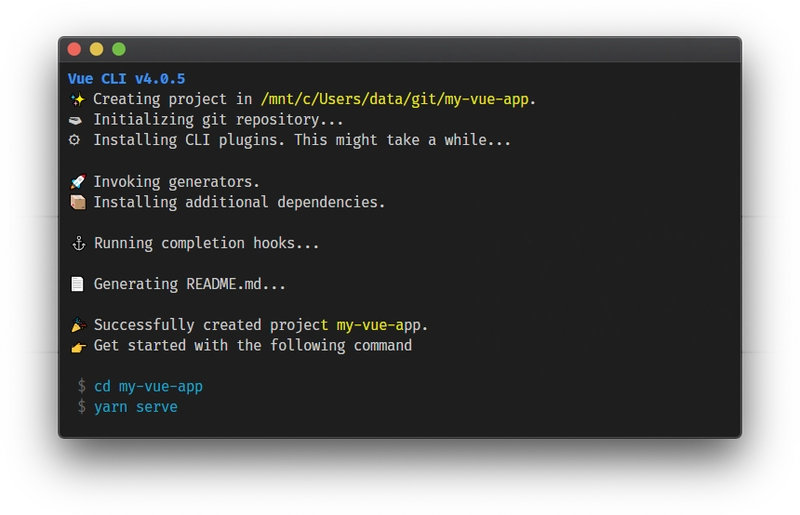 Vue CLI 处理新项目