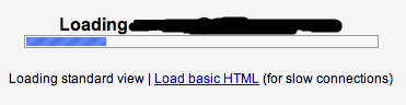 GMail 显示低速连接时加载基本 HTML 视图