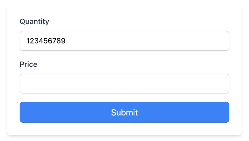 不带方向键的数字输入
