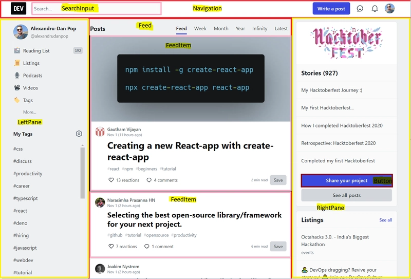 Dev.to React 组件