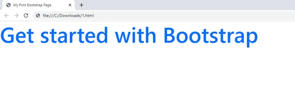Bootstrap - 简易页面