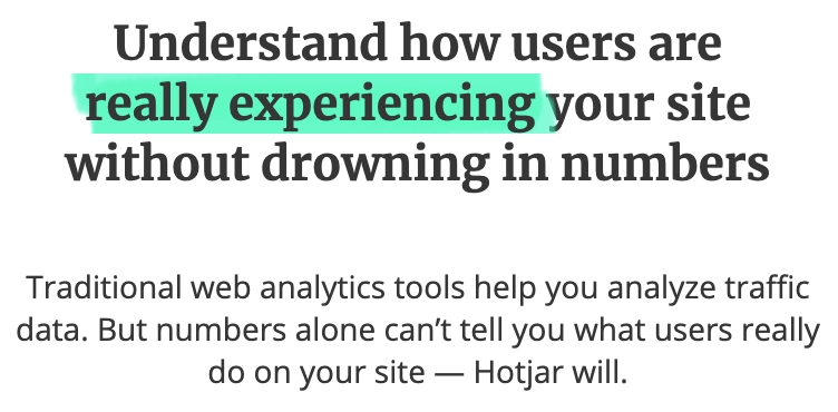 Hotjar 的首页