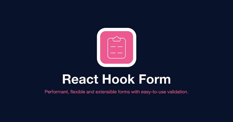 React Hook 表单