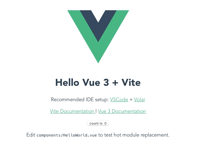 Vue HelloWorld 页面
