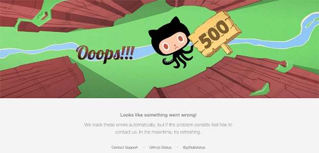 Github oops 页面