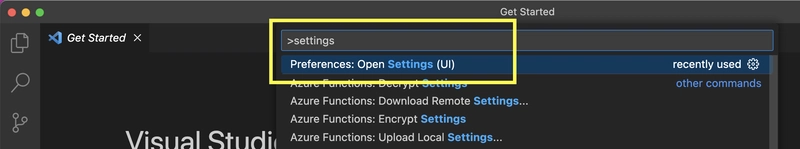 打开 VSCode 设置