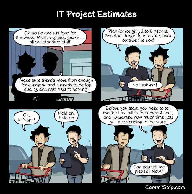 CommitStrip:IT项目估算