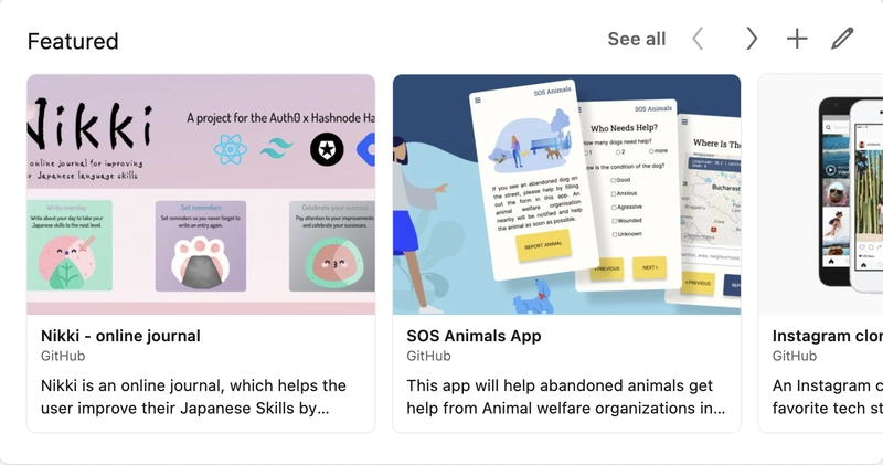 功能部分的示例