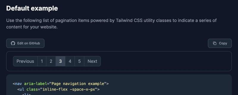 Tailwind CSS 分页暗模式