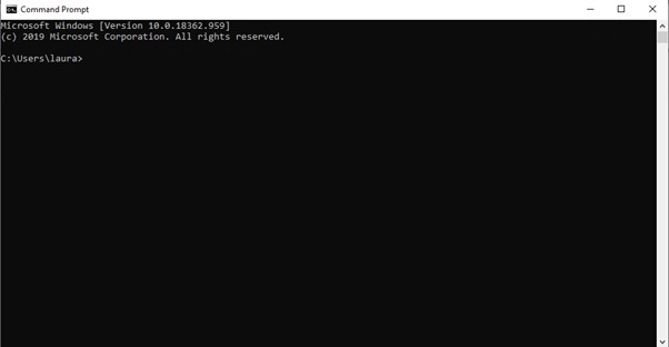 Microsoft Windows 命令行的屏幕截图