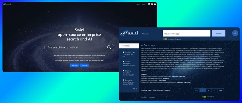 Swirl：人工智能驱动的多源搜索平台<br>
