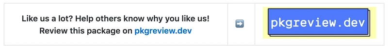 在 pkgreview.dev 上评价我们
