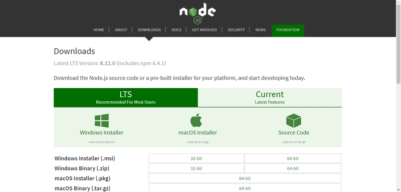 nodejs 下载api
