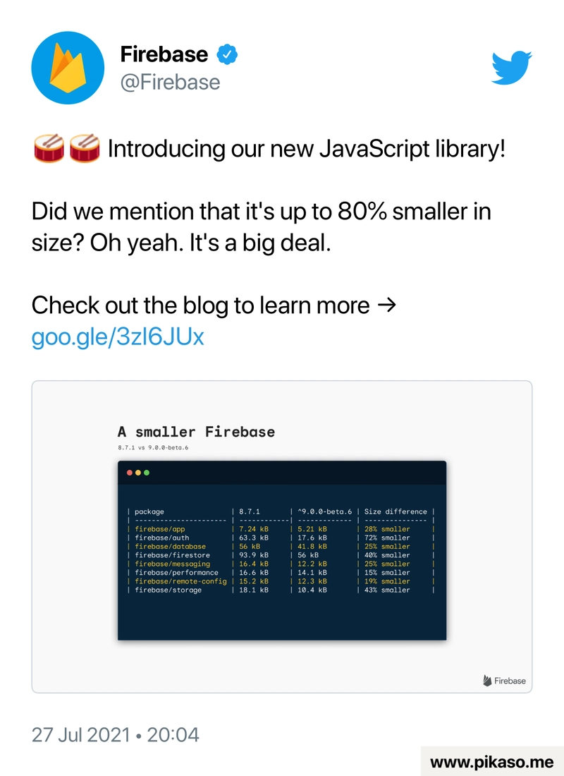 Firebase Twitter 公告
