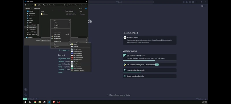 新建 VS Code 文件夹的图片