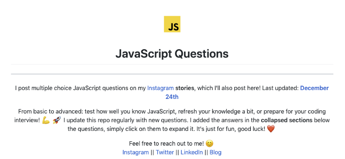 JavaScript 问题库