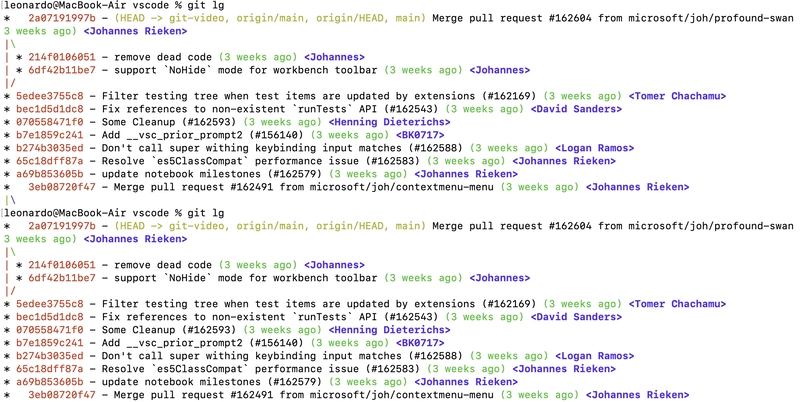 git lg 输出