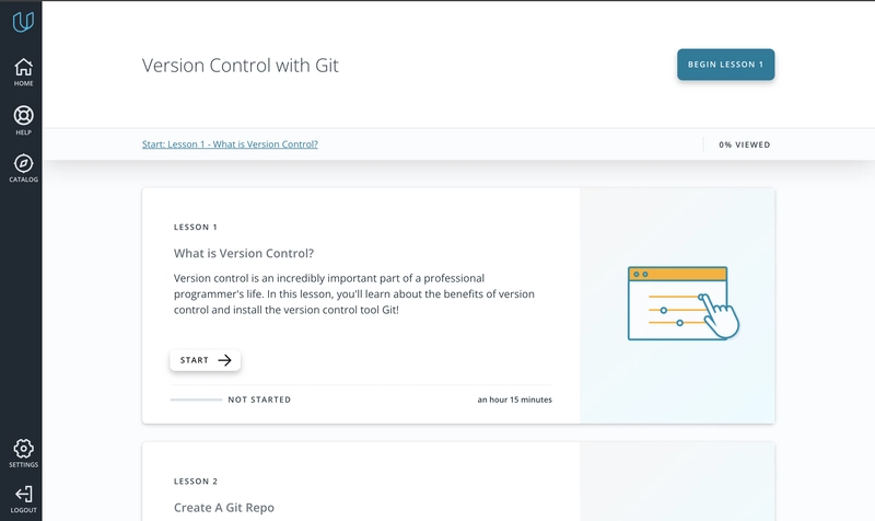 udacity Git 课程登陆页面截图