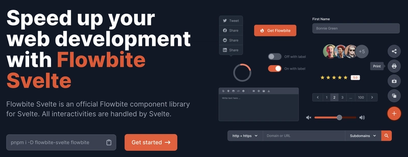 Flowbite Svelte 网站截图