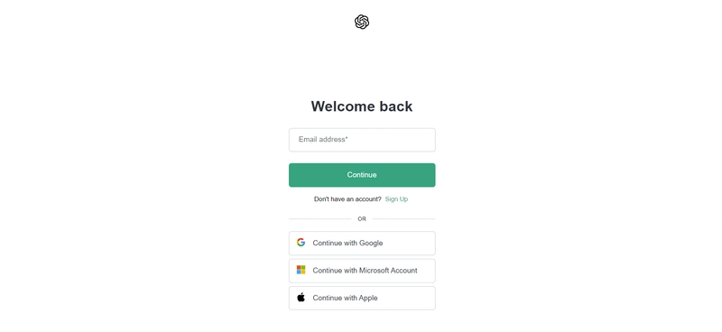 OpenAI 登录页面
