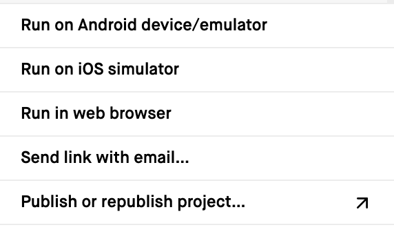 React Native 菜单选项