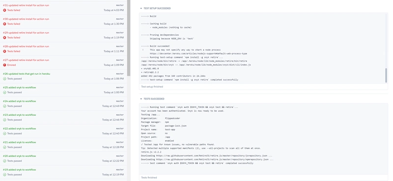 在 Heroku CI 中运行的测试