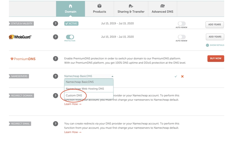 Namecheap DNS